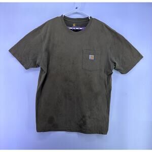 Carhartt K87 Crew Workwear Pocket T Shirt Olive Green Size L